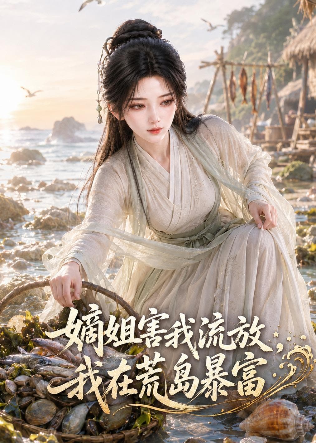 嫡姐害我流放，我在荒岛暴富海报