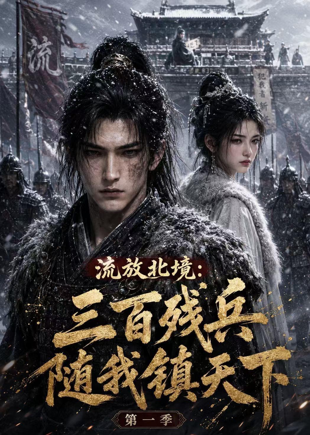 流放北境：三百残兵随我镇天下海报