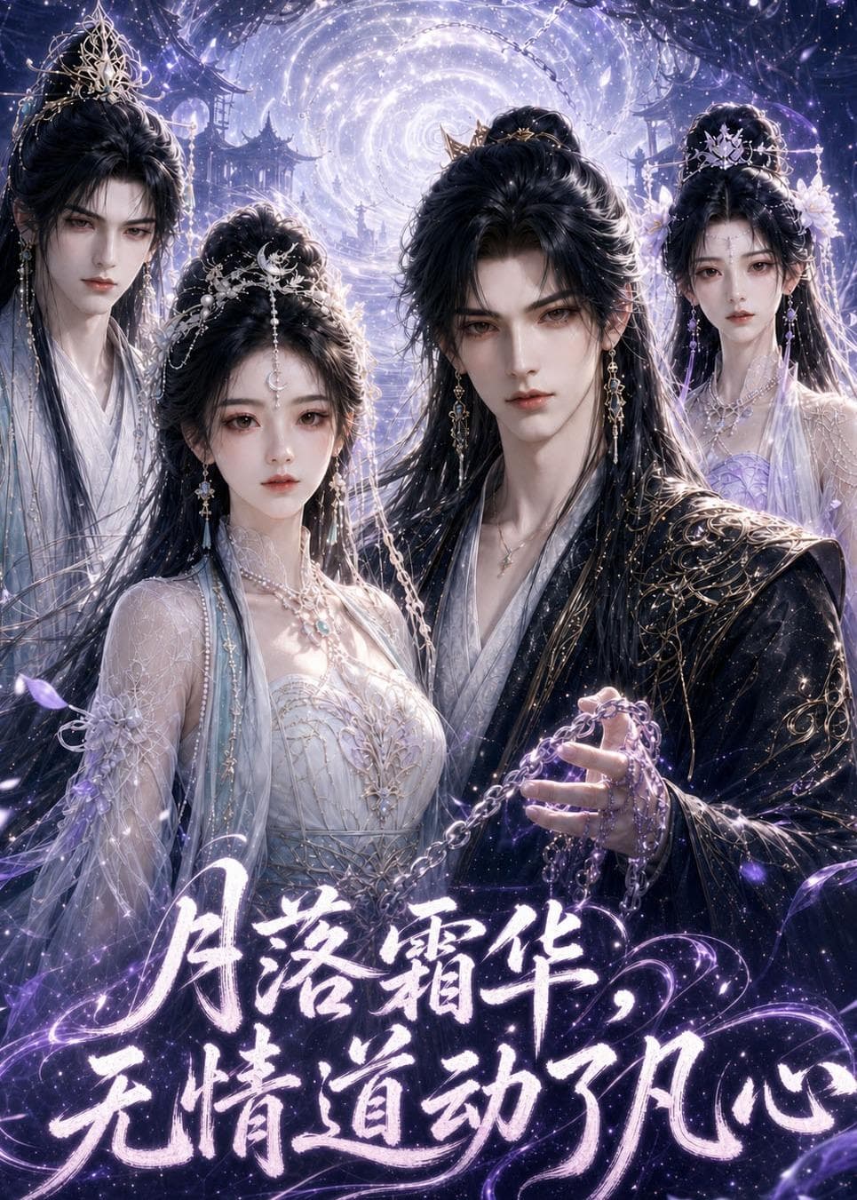 月落霜华，无情道动了凡心海报
