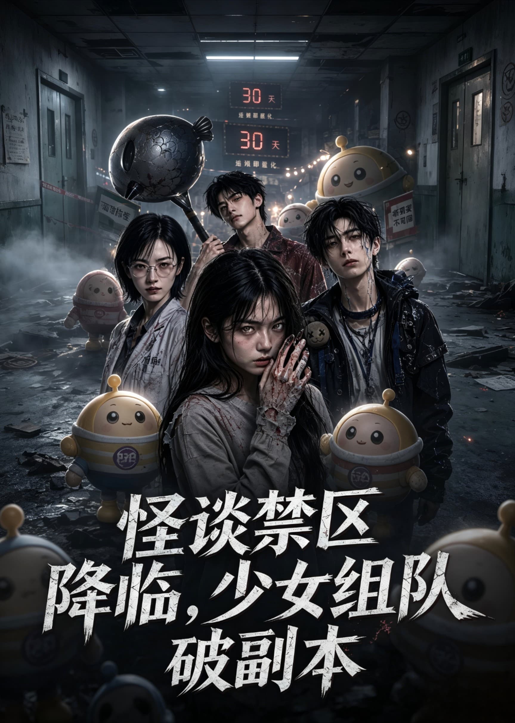 怪谈禁区降临，少女组队破解副本海报